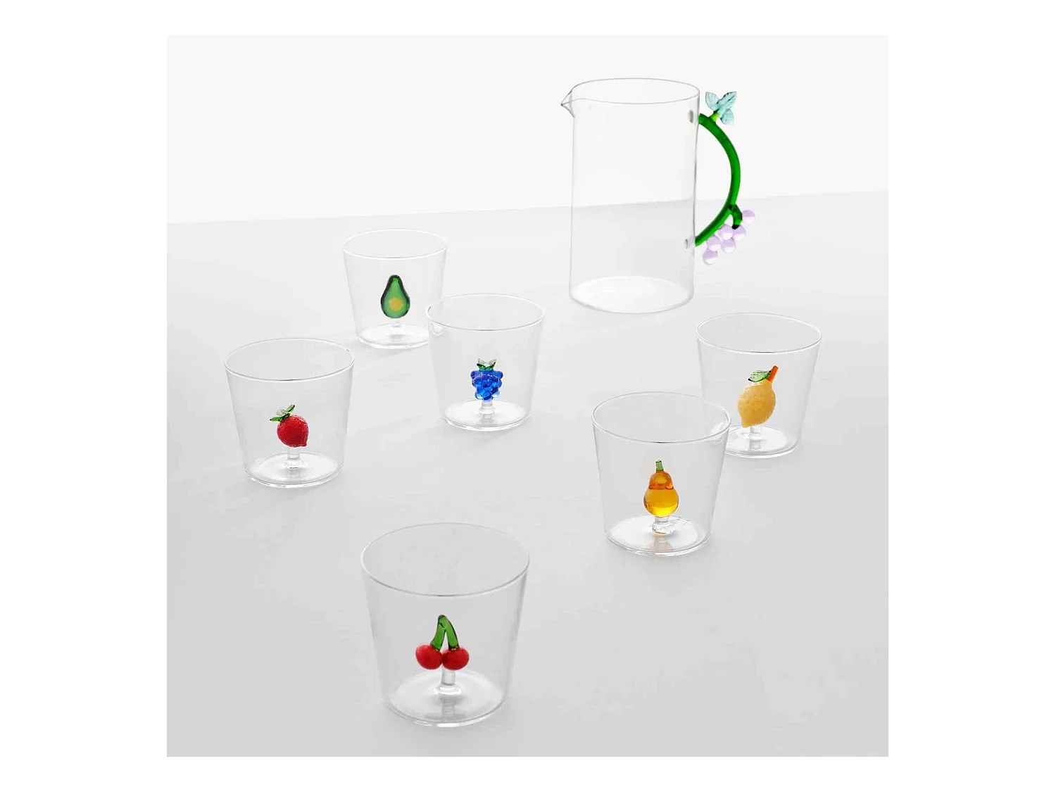 Tumbler van borosilicaatglas, Peer, amber 350 ml, Fruits And Flowers