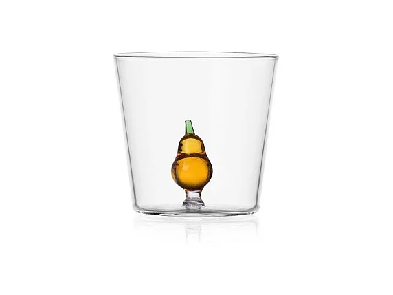 Gobelet en verre borosilicate, Poire, ambre 350 ml, Fruits And Flowers