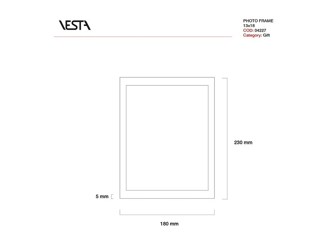 Portafoto in cristallo acrilico turchese/multicolor 18x23 cm, Decor