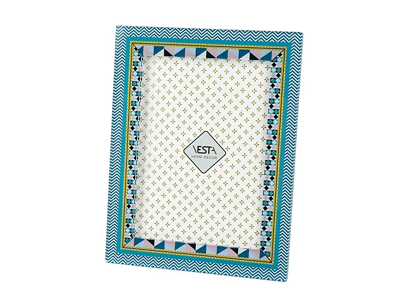 Portafoto in cristallo acrilico turchese/multicolor 18x23 cm, Decor