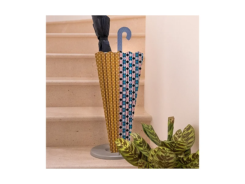 Porte-parapluies en cristal acrylique jaune/multicolore H63 cm, Decor