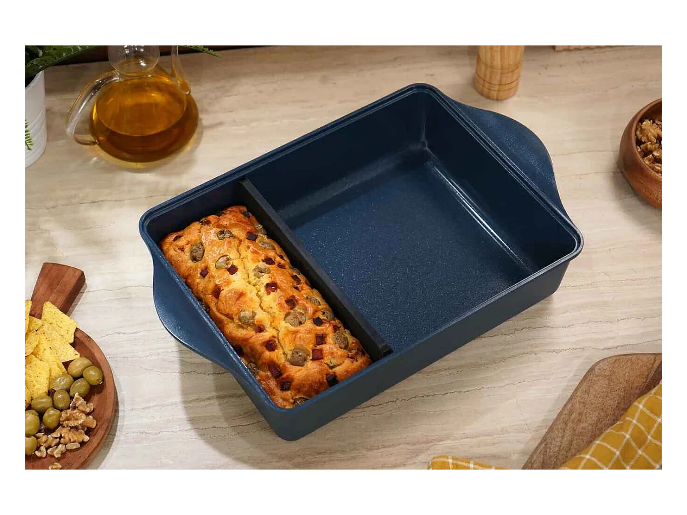 Verstelbare bakplaat van gerecycled metaal bosbes 40x30 cm, L'Incroyable