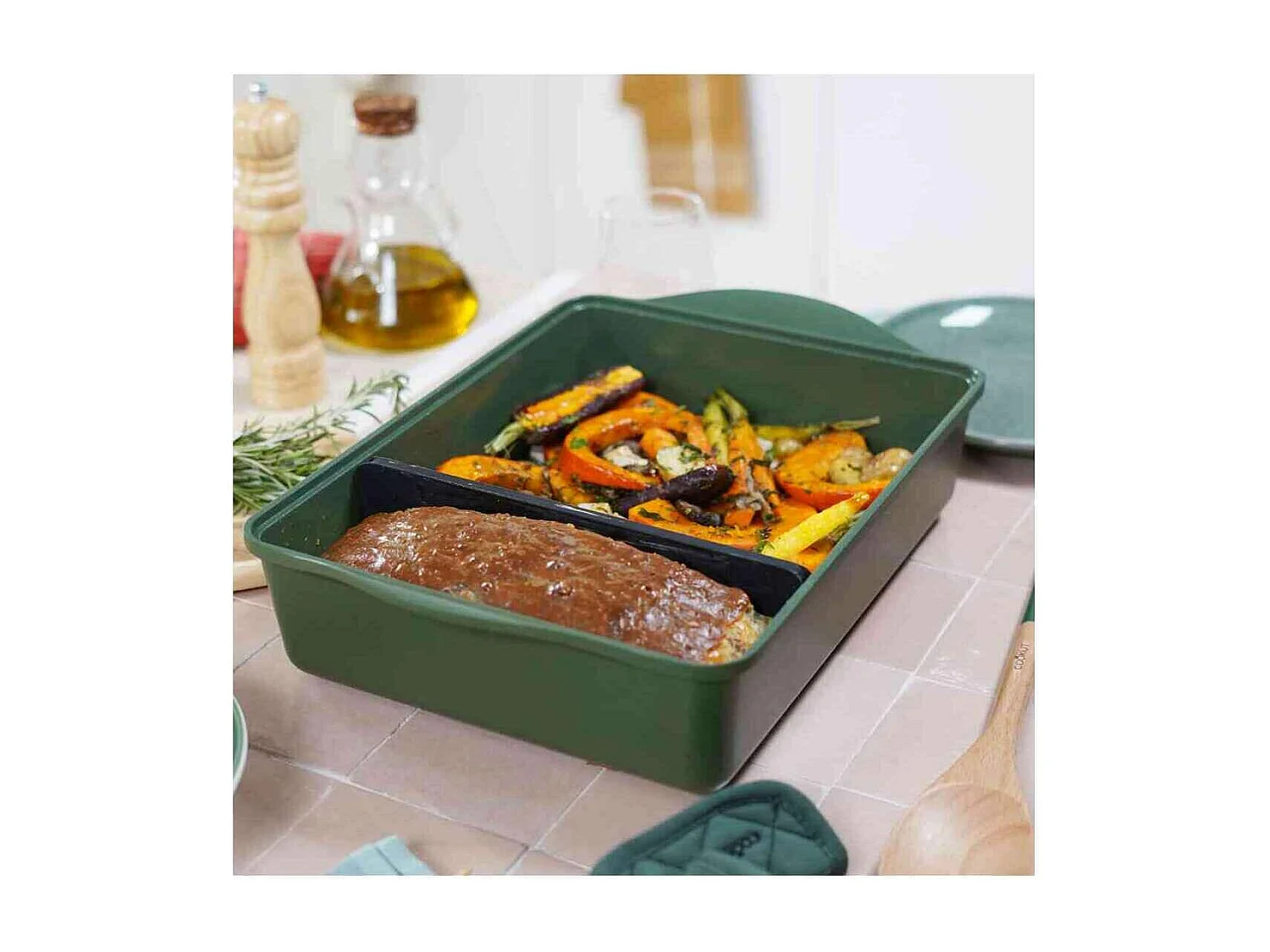 Bandeja ajustable de metal reciclado helecho 40x30 cm, L'Incroyable