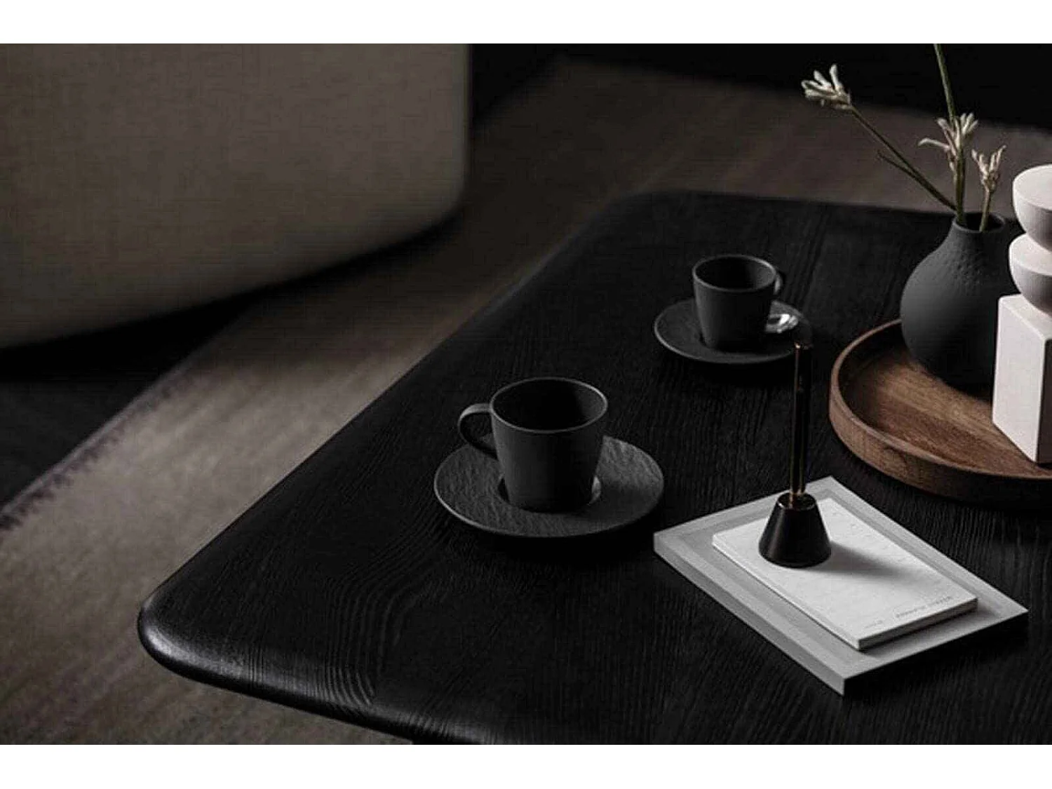 Filiżanka do espresso ze spodkiem z porcelany czarnej 60 ml, Manufacture Rock