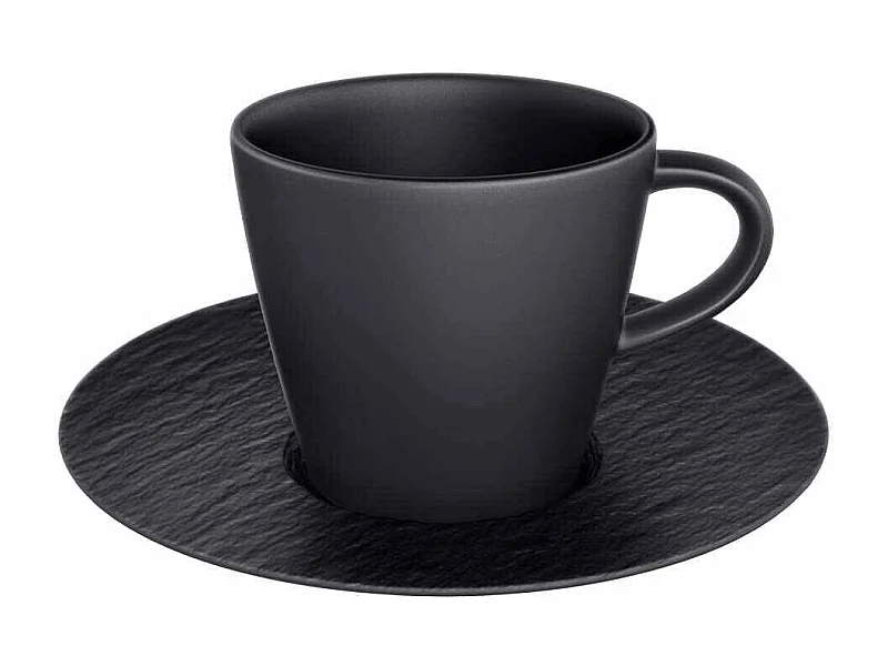 Filiżanka do espresso ze spodkiem z porcelany czarnej 60 ml, Manufacture Rock