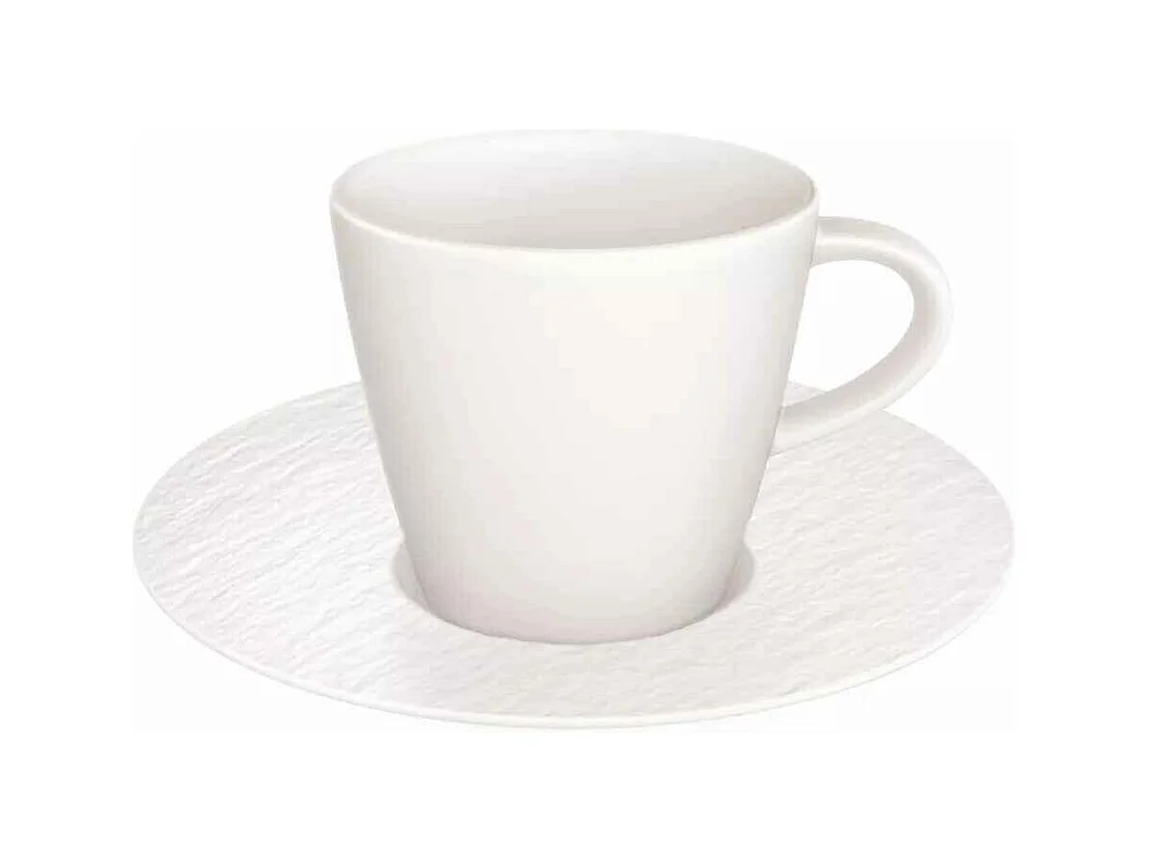Tasse à espresso avec soucoupe en porcelaine blanc 60 ml, Manufacture Rock