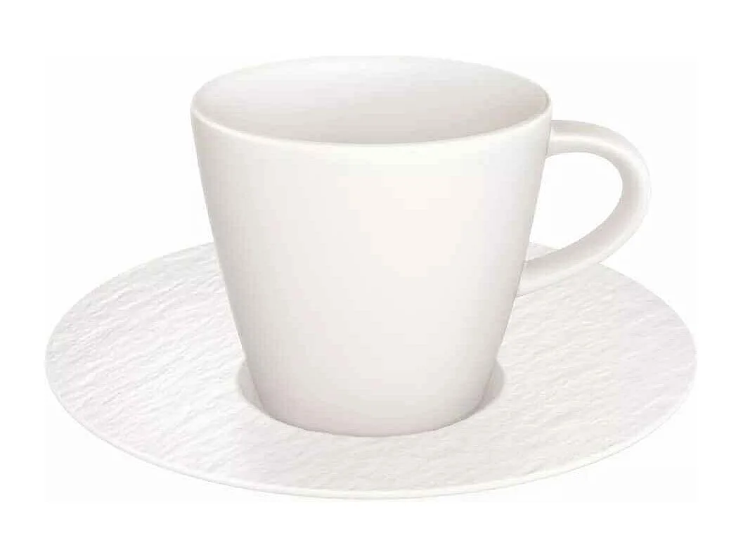 Tasse à espresso avec soucoupe en porcelaine blanc 60 ml, Manufacture Rock