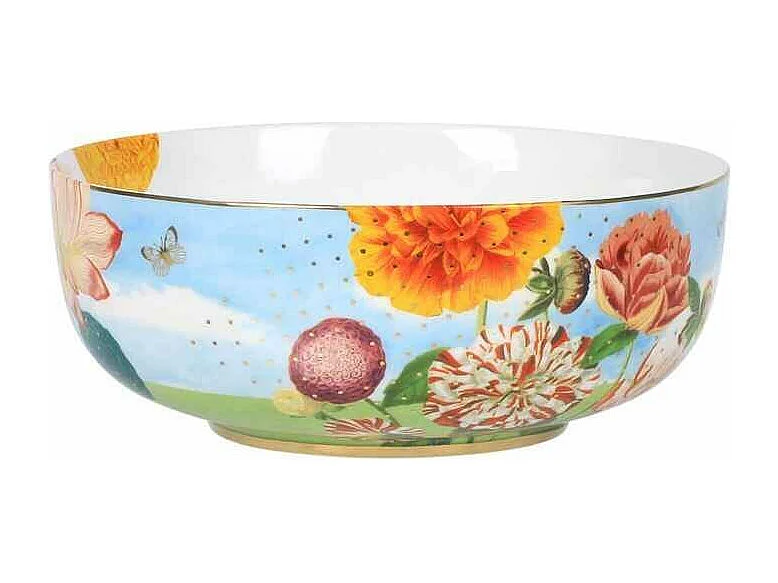 Grote kom van porselein multicolor D23 cm, Royal