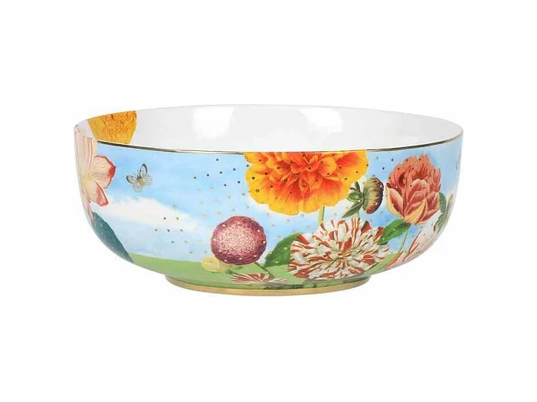 Grand bol en porcelaine multicolore D23 cm, Royal