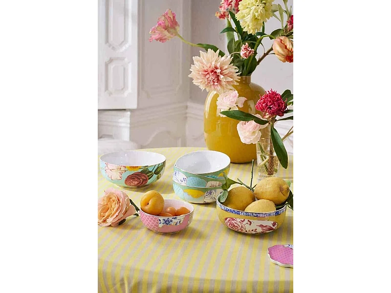 Grand bol en porcelaine multicolore D23 cm, Royal