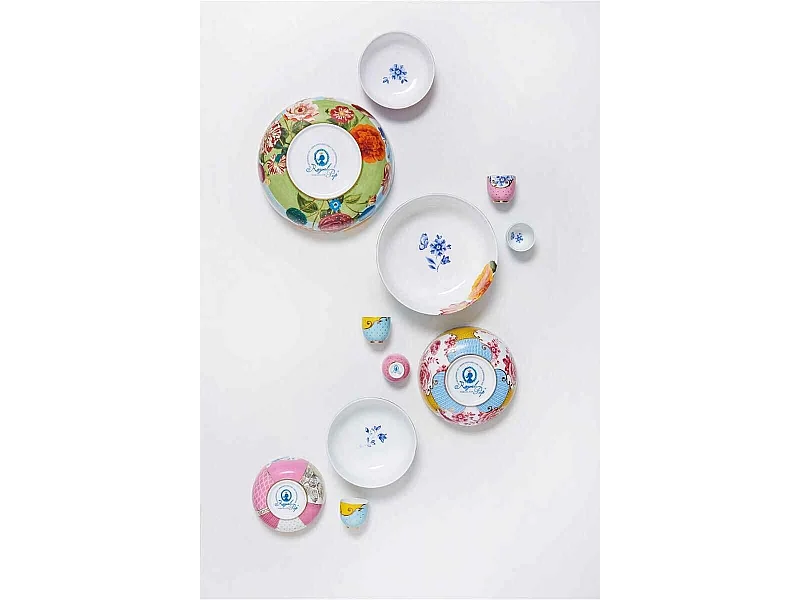 Grand bol en porcelaine multicolore D23 cm, Royal