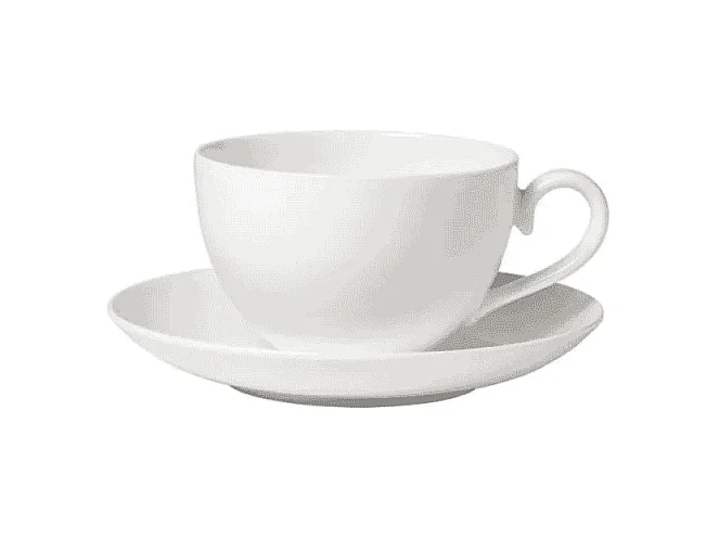 Tasse à thé avec soucoupe en porcelaine blanc 230 ml, Royal