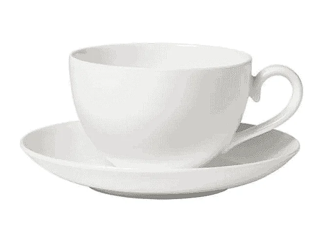 Tasse à thé avec soucoupe en porcelaine blanc 230 ml, Royal