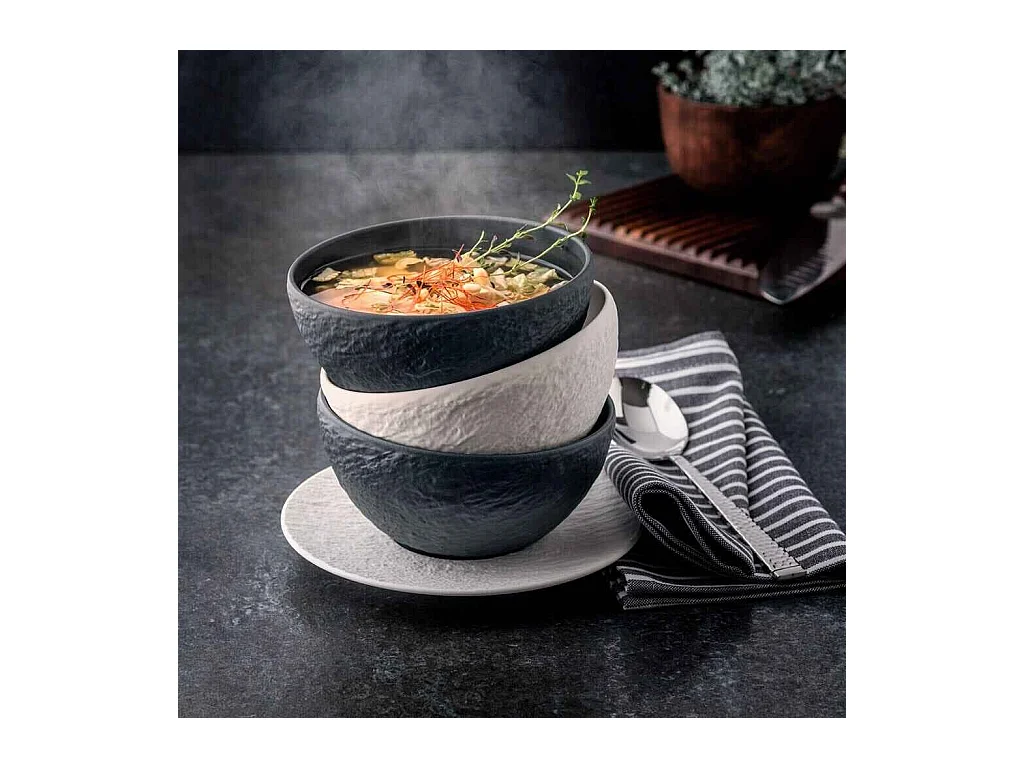 Bol en porcelaine noir D14 cm, Manufacture Rock