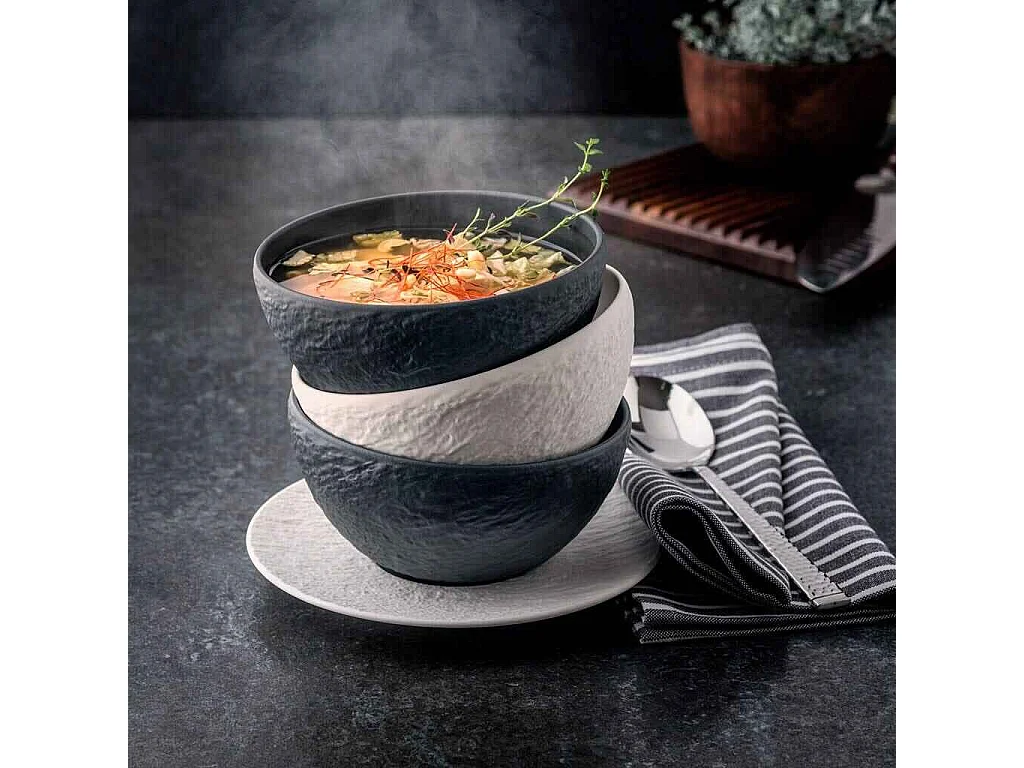 Bol en porcelaine noir D14 cm, Manufacture Rock