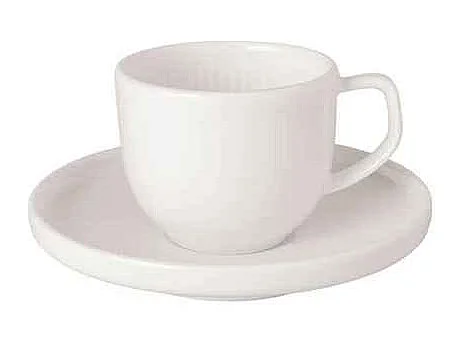 Filiżanka do espresso ze spodkiem z porcelany biała 50 ml, Afina
