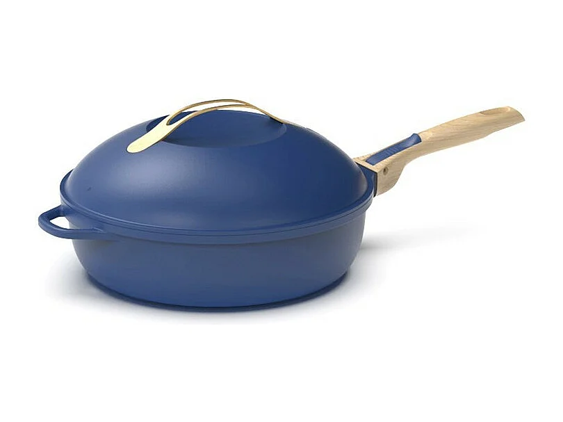 8-in-1 pan van gerecycled metaal saffier Ø 24 cm, La Fabuleuse