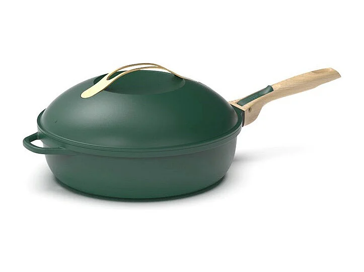 Sartén 8 en 1 de metal reciclado verde D24 cm, La Fabuleuse