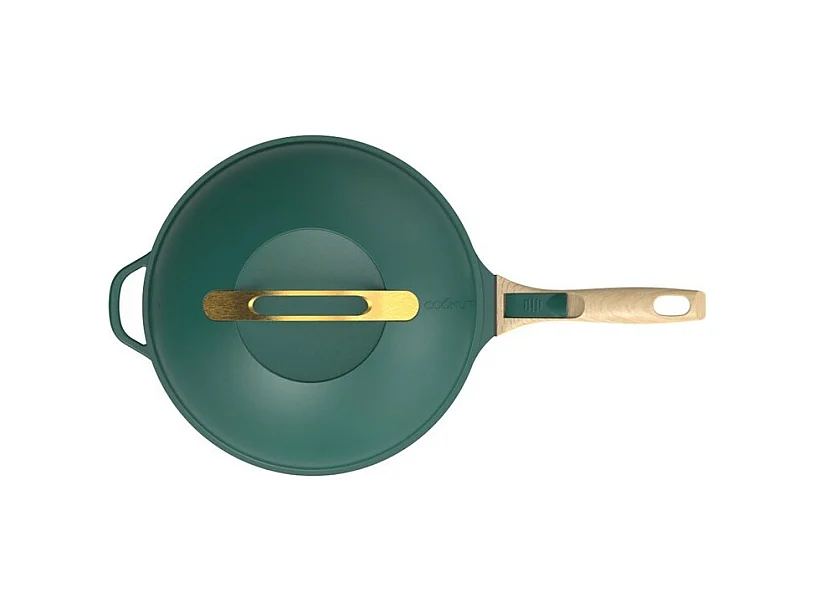 8-in-1 Pfanne aus recyceltem Metall Grün D24 cm, La Fabuleuse