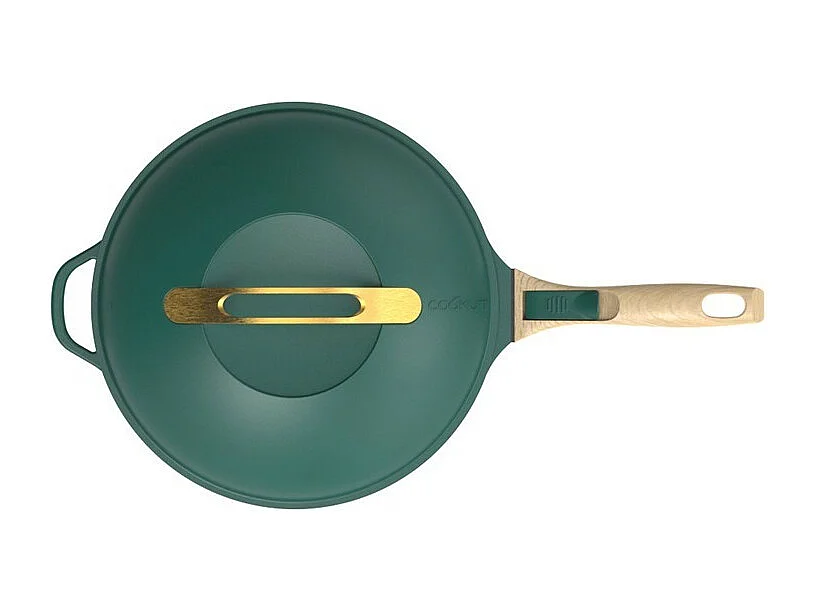 Sartén 8 en 1 de metal reciclado verde D24 cm, La Fabuleuse