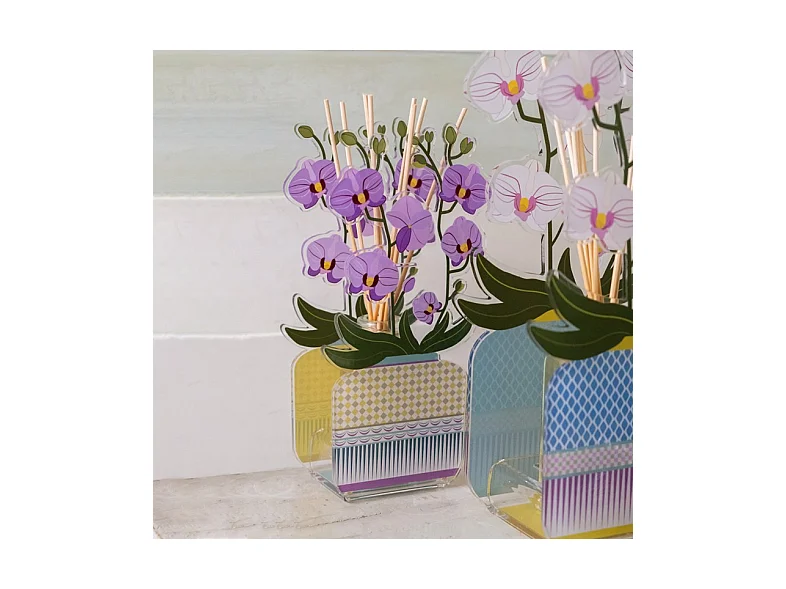 Ambientador de cristal acrílico, Orchidea, violeta 100ml, Livinia