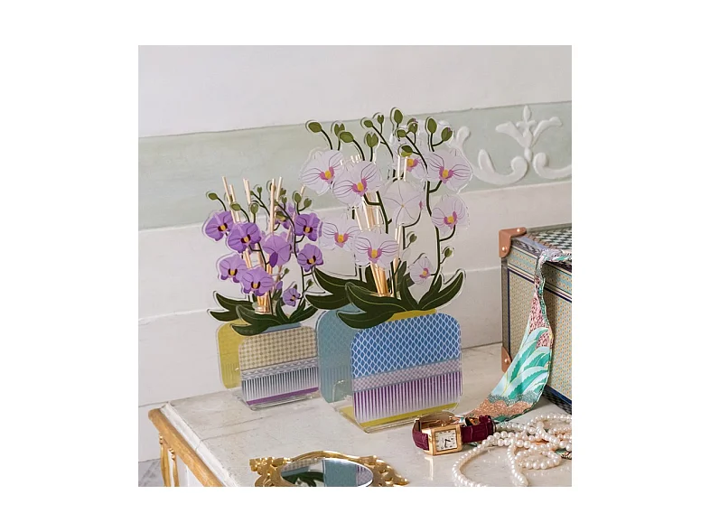 Ambientador de cristal acrílico, Orchidea, violeta 100ml, Livinia