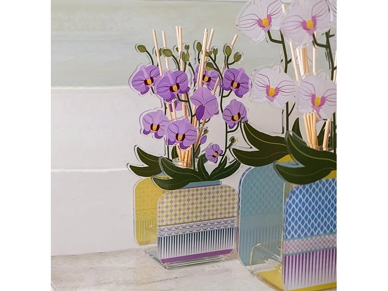 Raumduftspender aus Acrylglas, Orchidea, violett 100ml, Livinia