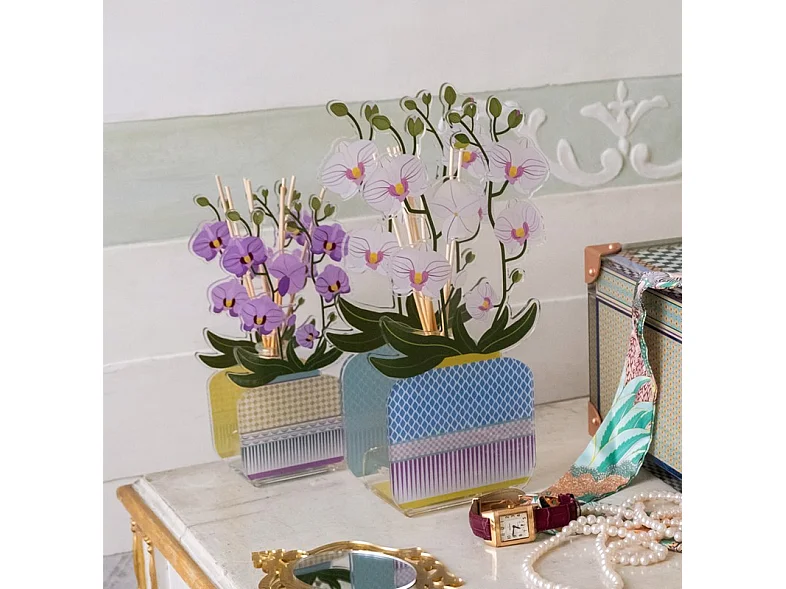 Raumduftspender aus Acrylglas, Orchidea, violett 100ml, Livinia