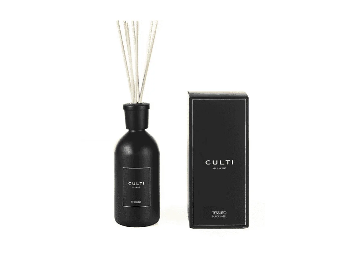 Glazen geurverspreider, Tessuto, zwart 500 ml