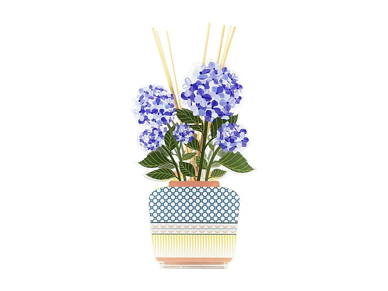 Profumatore per ambiente in cristallo acrilico, Ortensia, blu 200ml, Aurora