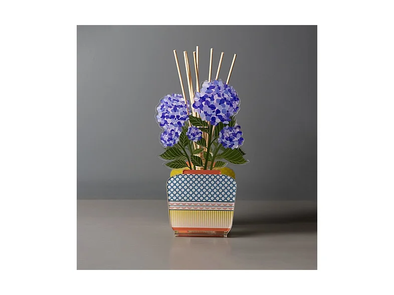 Raumduftspender aus Acrylglas, Ortensia, blau 200ml, Aurora