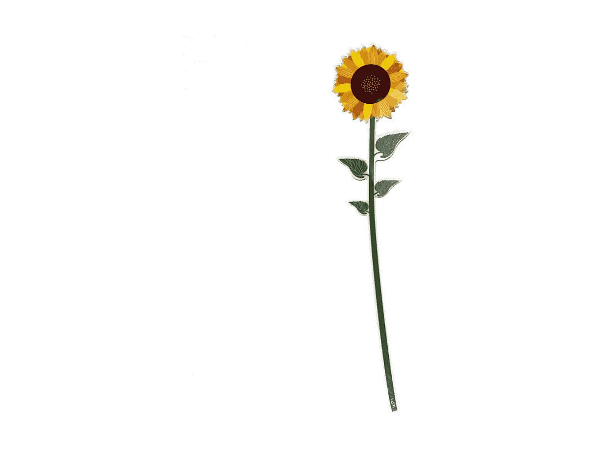 Fiore decor in cristallo acrilico, Girasole, giallo H43 cm, Funny Flowers