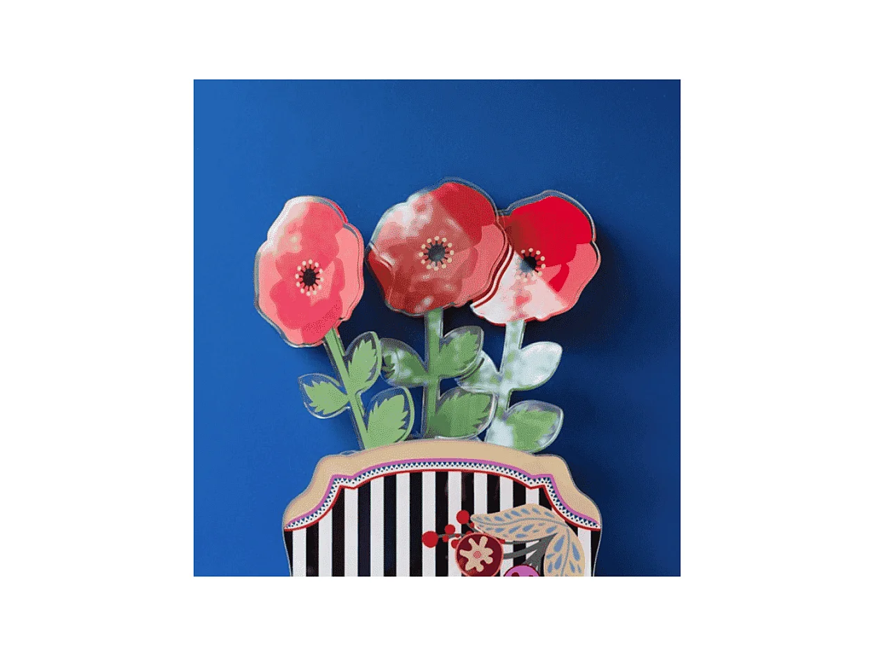 Decoratieve bloem van acrylglas, Papavero, rood H40 cm, Funny Flowers