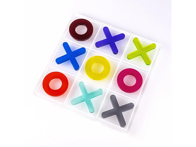 Gioco da tavolo decor Tris in cristallo acrilico 20x20 cm