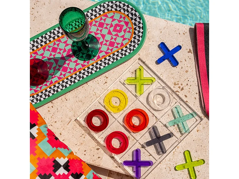 Gioco da tavolo decor Tris in cristallo acrilico 20x20 cm