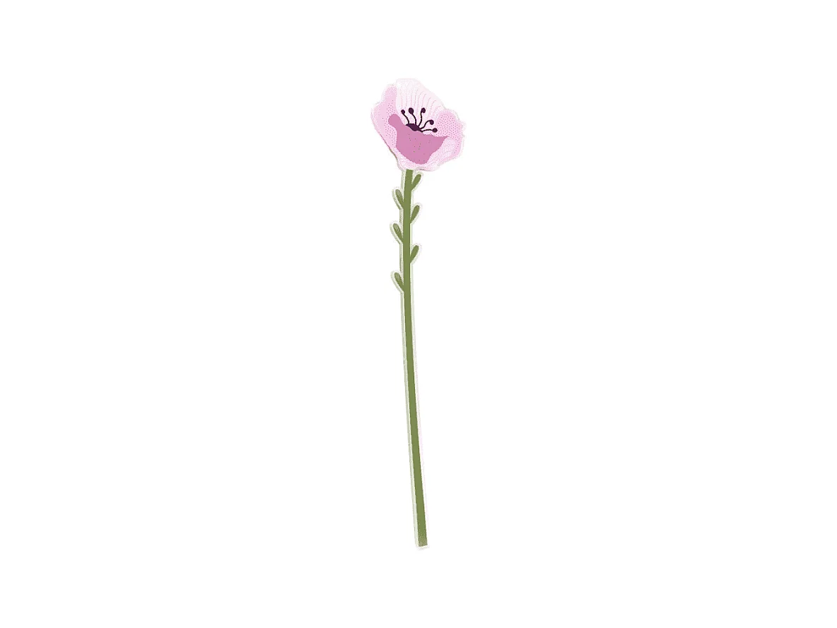 Fiore decor in cristallo acrilico, Petunia, rosa H57,5 cm, Funny Flowers