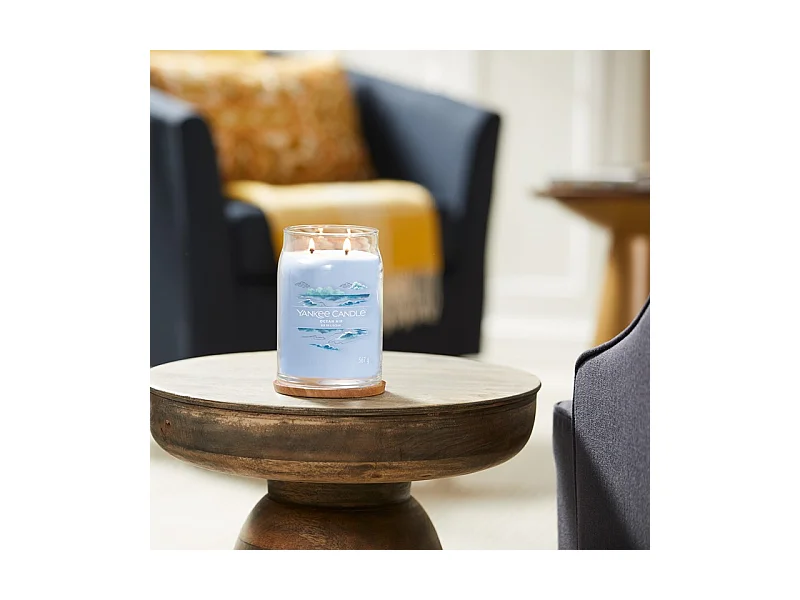Bougie parfumée en grand pot, Ocean Air, azur 567 gr, Signature