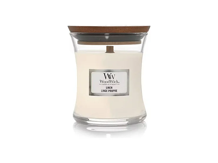 Bougie parfumée sablier, Linen, blanc, 85 gr