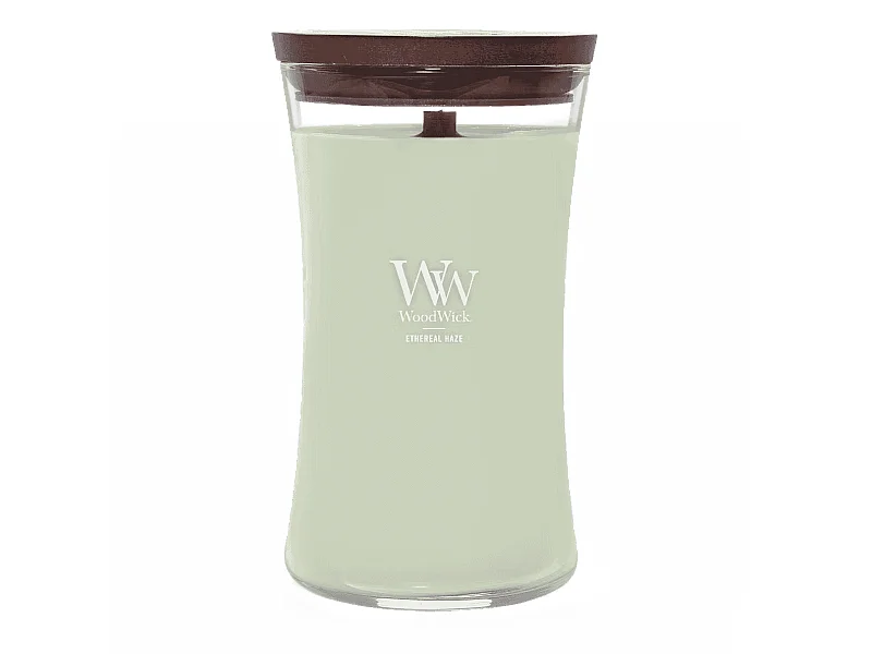 Geurkaars zandloper, Ethereal Haze, groen 609 gr