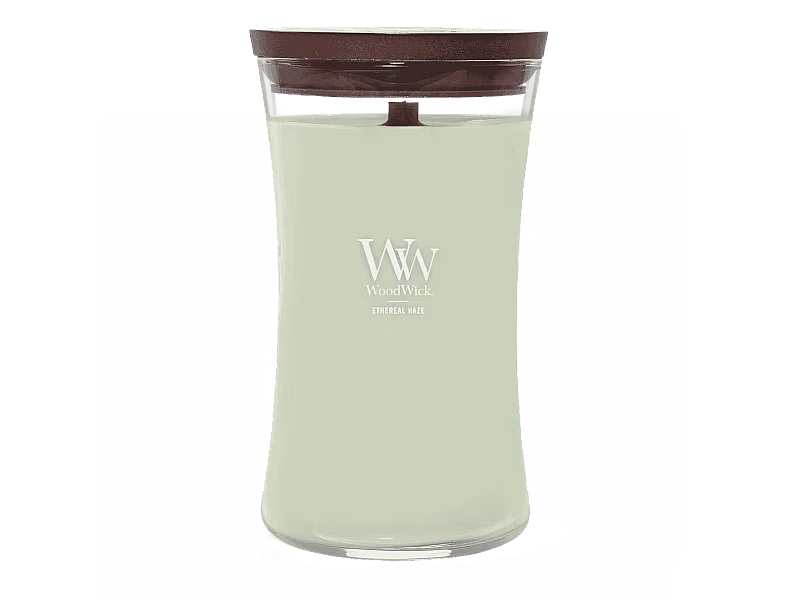 Geurkaars zandloper, Ethereal Haze, groen 609 gr