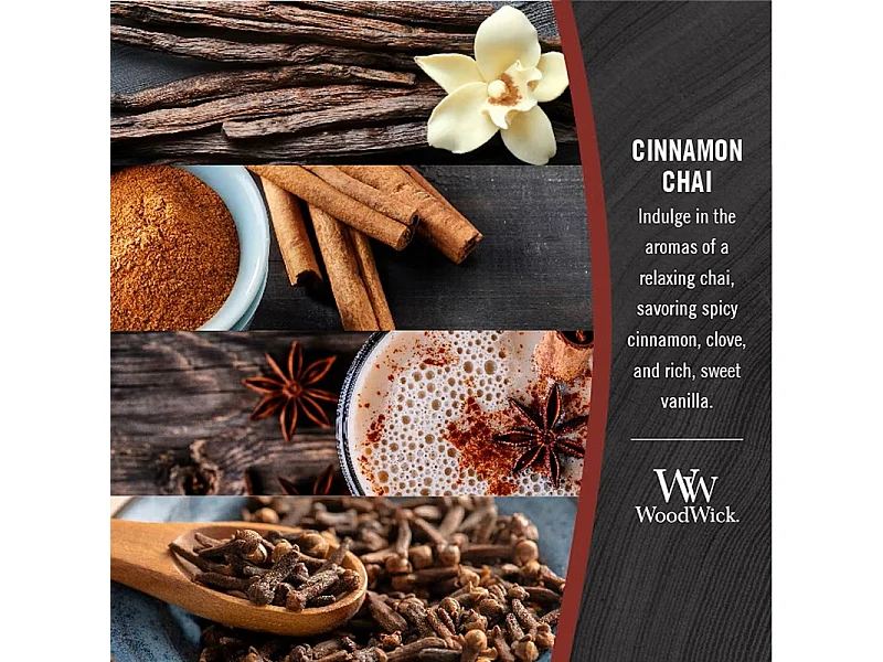 Geurkaars ellips, Cinnamon Chai, rood 453 gr