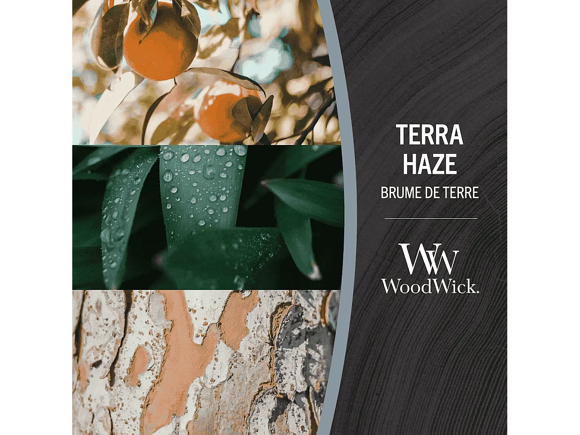 Świeca zapachowa klepsydra, Terra Haze, szary 609 gr