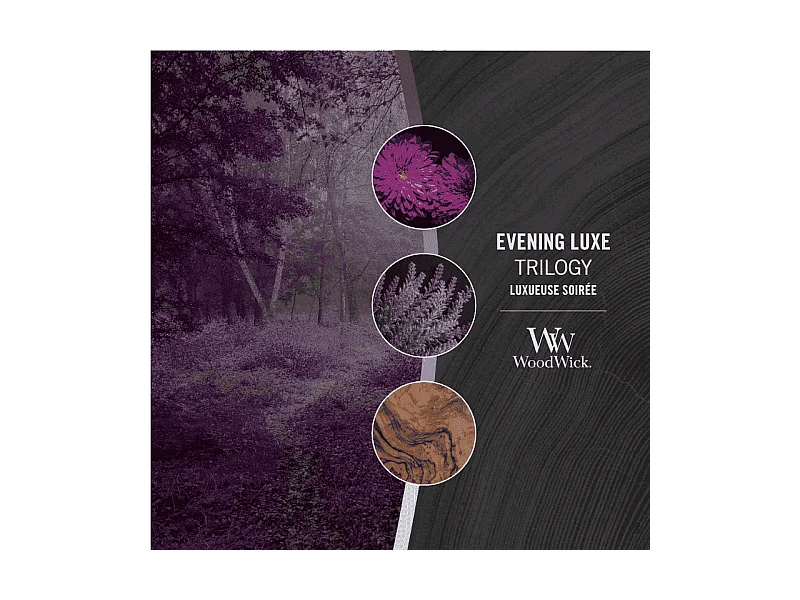 Bougie parfumée sablier, Evening Luxe, violet 609 gr