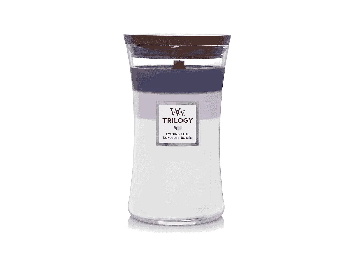 Świeca zapachowa klepsydra, Evening Luxe, fioletowy 609 gr
