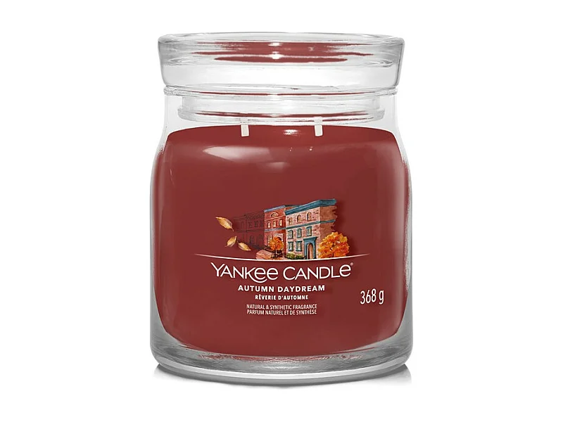 Geurkaars in medium pot, Autumn Daydream, rood 368 gr, Signature