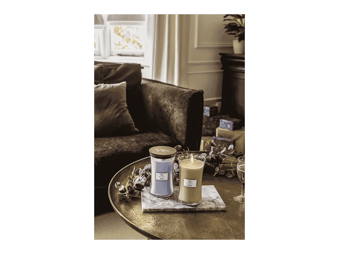 Bougie parfumée sablier, Gilded Sands, sable 609 gr