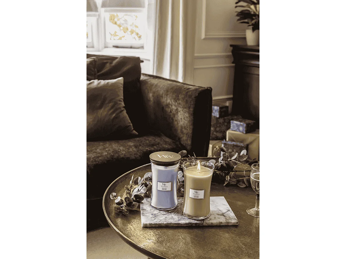 Bougie parfumée sablier, Gilded Sands, sable 609 gr