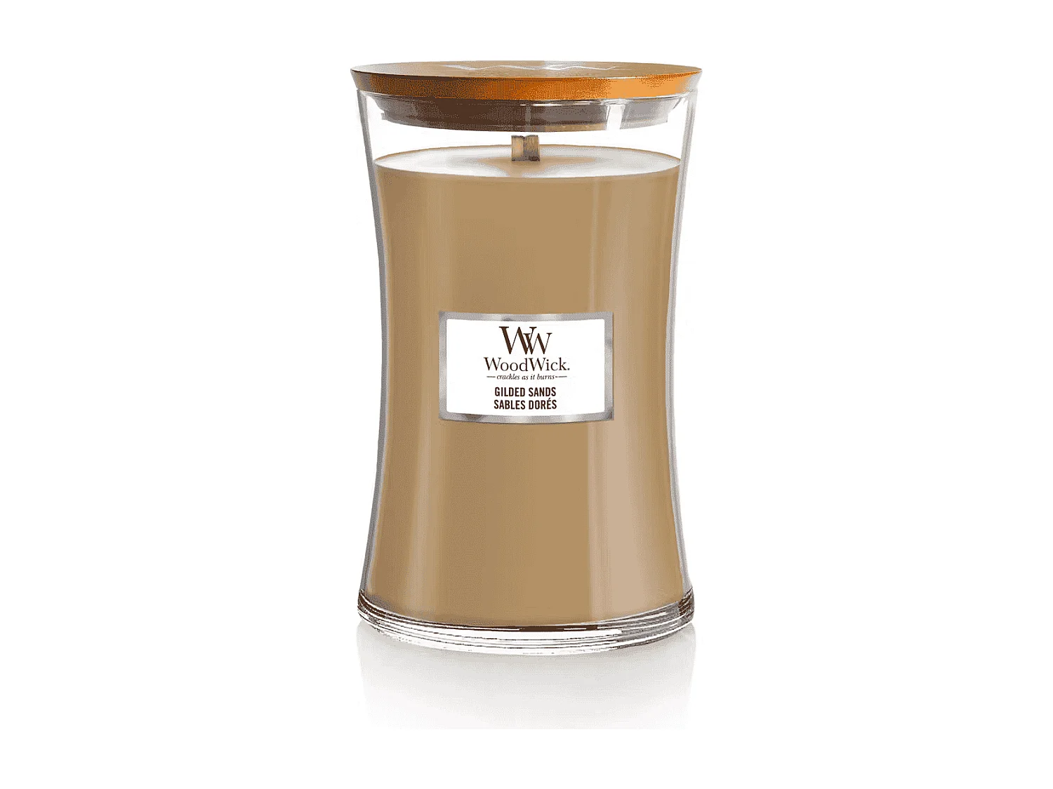 Bougie parfumée sablier, Gilded Sands, sable 609 gr