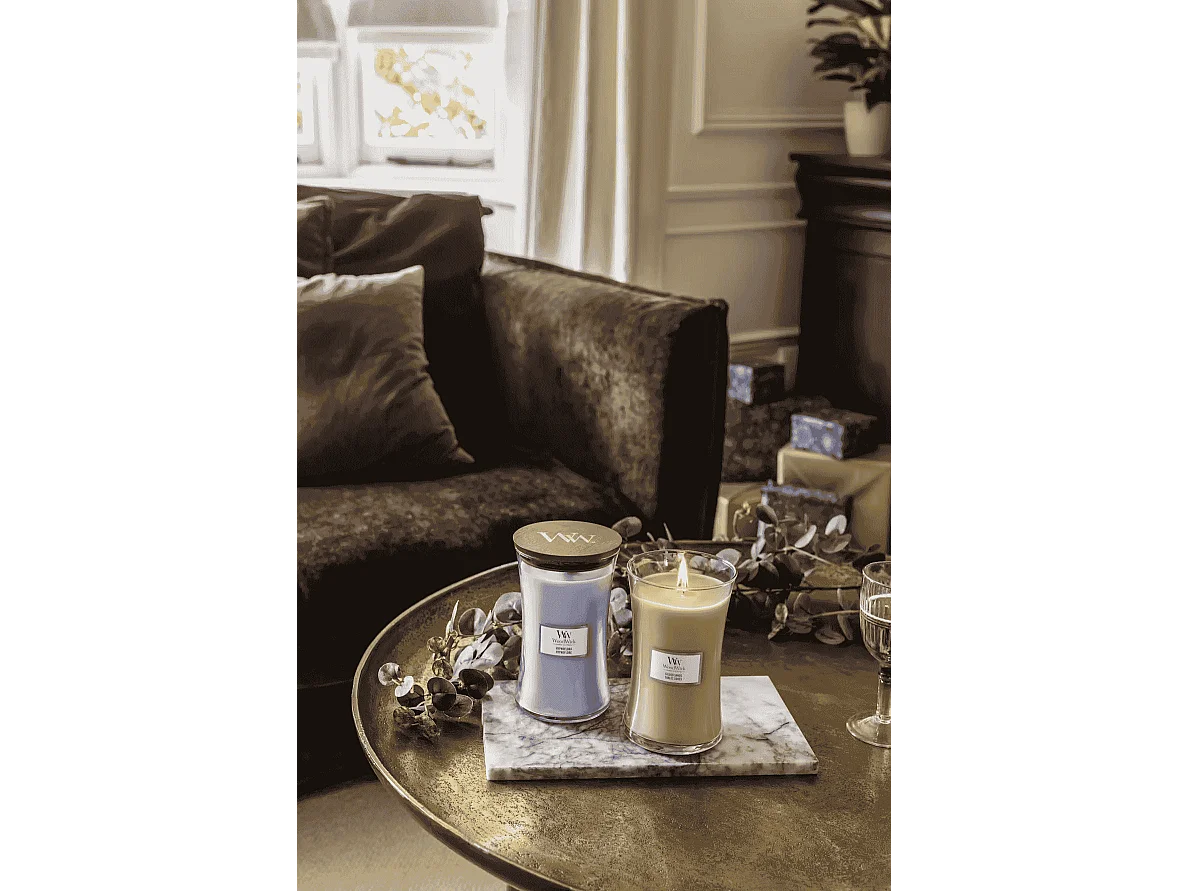 Bougie parfumée sablier, Gilded Sands, sable 609 gr