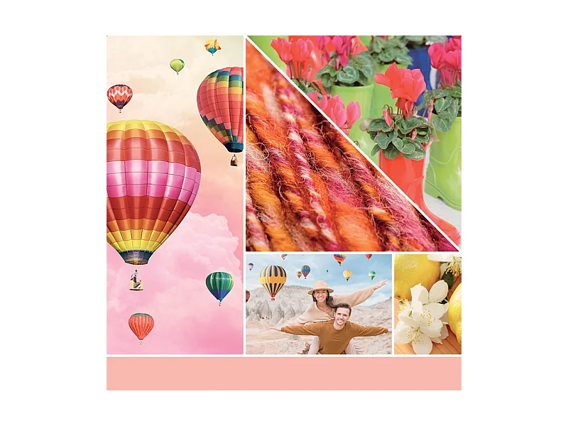 Duftkerze im mittelgroßen Glas, Watercolour Skies, rosa 368 gr, Signature